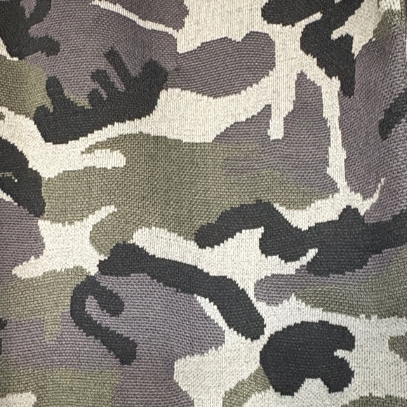 Crescent Olive & Black Camouflage Long Trench Coat - Picture 2 of 4